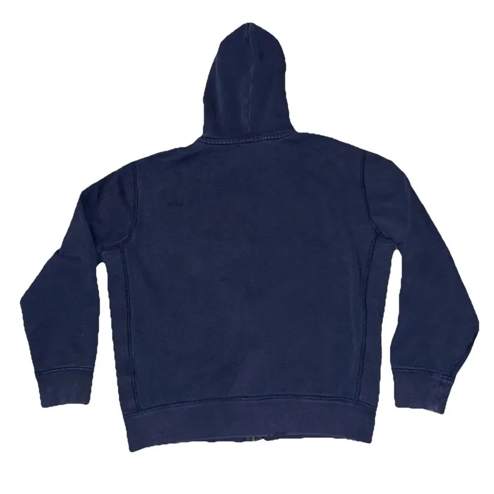 Polo Ralph Lauren Thermal Hoodie Sweatshirt Men’s Sz Large Navy Full Zip Pony